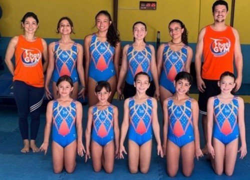 Equipe de ginástica ThatiGym estreia em torneio estadual de trampolim