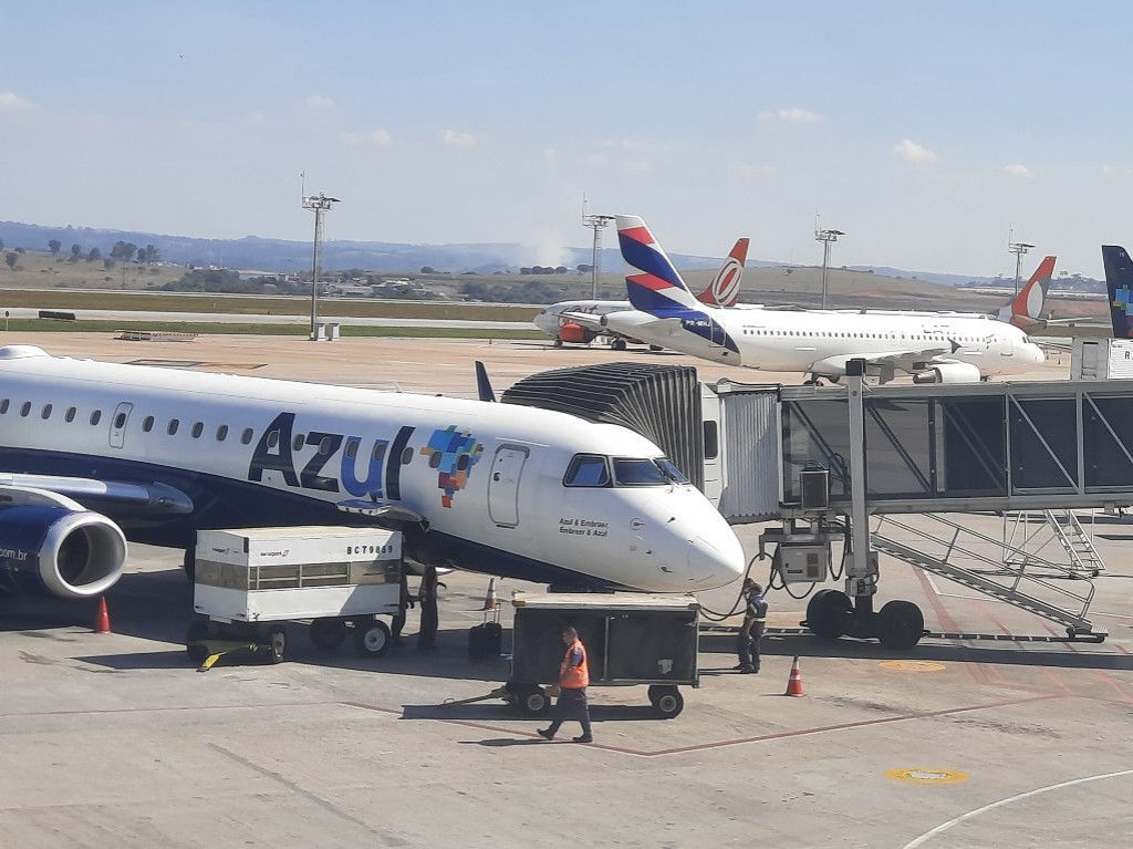 O movimento nos aeroportos mineiros, como em Confins, teve um aumento significativo 